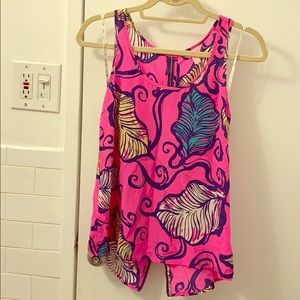 Lilly Pulitzer Zip Back Tank Top S